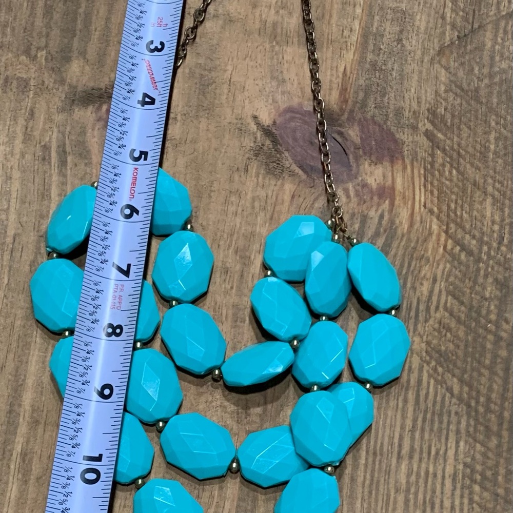 Statement Piece Turquoise Chunky Bead Collar - image 4